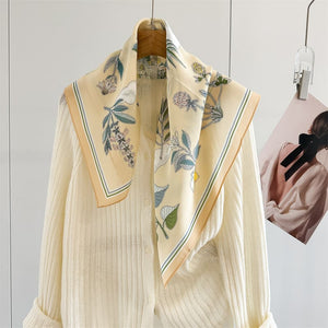 MaraSilk Pure Mulberry Silk Scarf - Square Crepe de Chine MS976