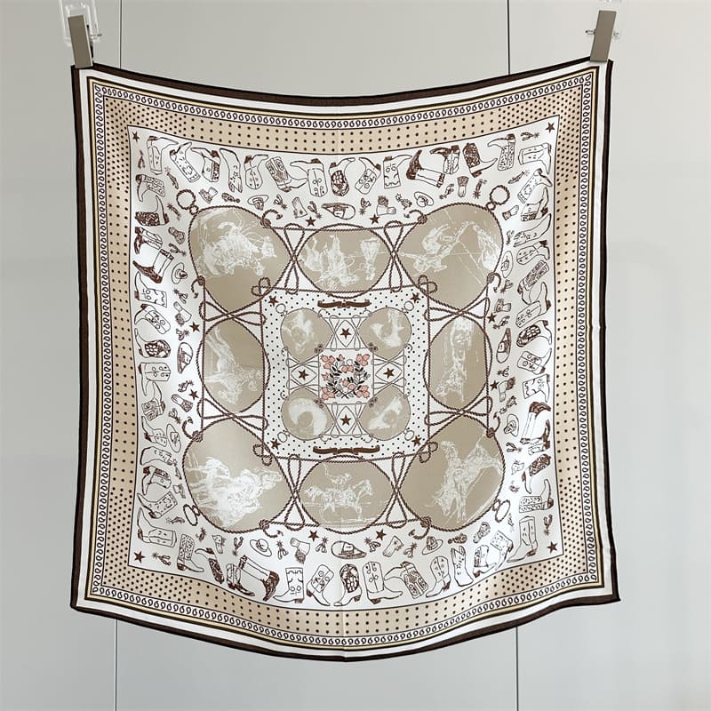 MaraSilk Pure Mulberry Silk Scarf - Square Crepe de Chine MS977