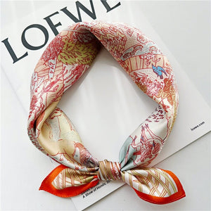 MaraSilk Pure Mulberry Silk Scarf Square Crepe Satin MS02-01