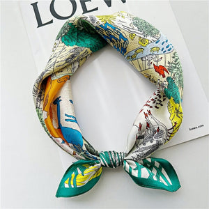 MaraSilk Pure Mulberry Silk Scarf Square Crepe Satin MS02-21