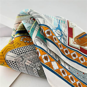 MaraSilk Pure Mulberry Silk Scarf Square Crepe Satin MS02-27