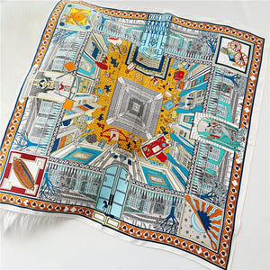 MaraSilk Pure Mulberry Silk Scarf Square Crepe Satin MS02-28