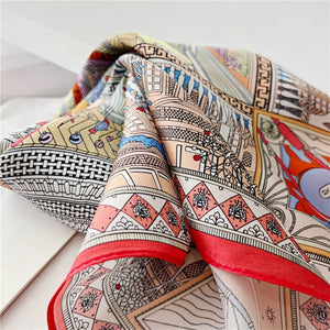 MaraSilk Pure Mulberry Silk Scarf Square Crepe Satin MS02-35