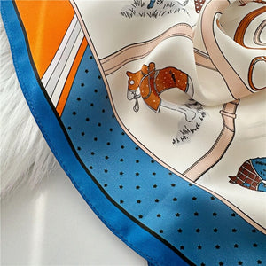 MaraSilk Pure Mulberry Silk Scarf Square Crepe Satin MS02-38