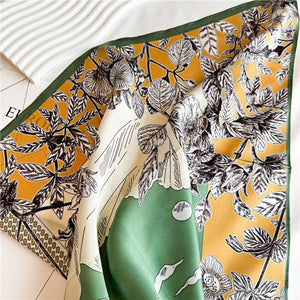 MaraSilk Pure Mulberry Silk Scarf Square Crepe Satin MS03-26