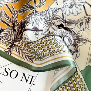 MaraSilk Pure Mulberry Silk Scarf Square Crepe Satin MS03-27