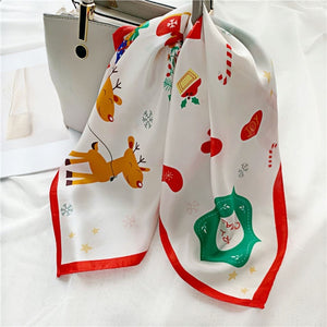 MaraSilk Pure Mulberry Silk Scarf Square Crepe Satin MS06-3