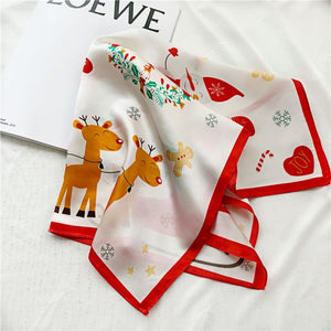 MaraSilk Pure Mulberry Silk Scarf Square Crepe Satin MS06-4