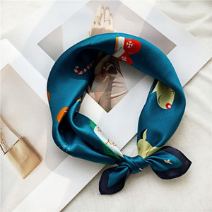 MaraSilk Pure Mulberry Silk Scarf Square Crepe Satin MS06-6