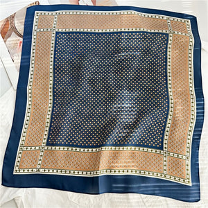 MaraSilk Pure Mulberry Silk Scarf Square Crepe Satin MS07-12