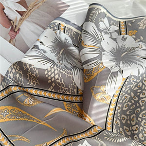 MaraSilk Pure Mulberry Silk Scarf Square Crepe Satin MS07-14