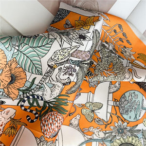 MaraSilk Pure Mulberry Silk Scarf Square Crepe Satin MS07-18