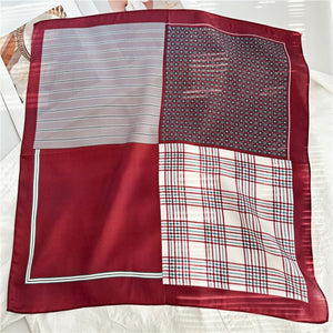 MaraSilk Pure Mulberry Silk Scarf Square Crepe Satin MS07-8