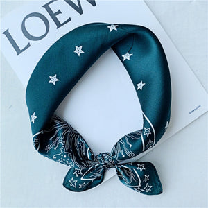 MaraSilk Pure Mulberry Silk Scarf Square Crepe Satin MS08-10