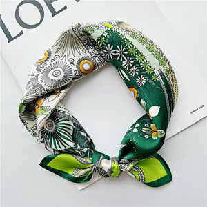 MaraSilk Pure Mulberry Silk Scarf Square Crepe Satin MS09-1