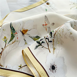 MaraSilk Pure Mulberry Silk Scarf Square Crepe Satin MS09-14