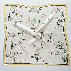 MaraSilk Pure Mulberry Silk Scarf Square Crepe Satin MS09-15