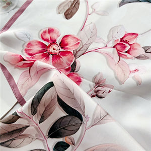 MaraSilk Pure Mulberry Silk Scarf Square Crepe Satin MS09-17