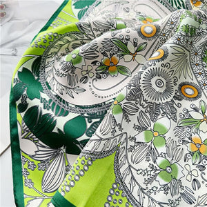 MaraSilk Pure Mulberry Silk Scarf Square Crepe Satin MS09-2