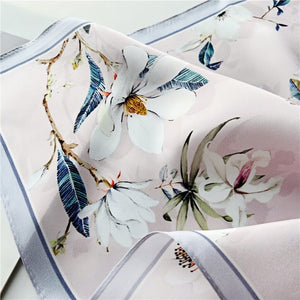 MaraSilk Pure Mulberry Silk Scarf Square Crepe Satin MS09-20