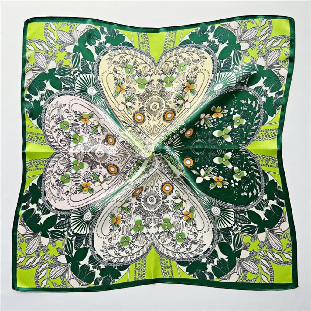 MaraSilk Pure Mulberry Silk Scarf Square Crepe Satin MS09-3