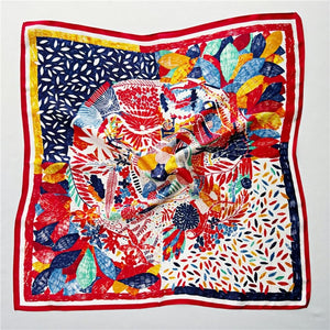 MaraSilk Pure Mulberry Silk Scarf Square Crepe Satin MS09-6