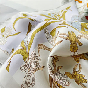 MaraSilk Pure Mulberry Silk Scarf Square Crepe Satin MS09-8