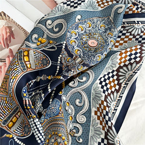 MaraSilk Pure Mulberry Silk Scarf - Square Crepe Satin MS100