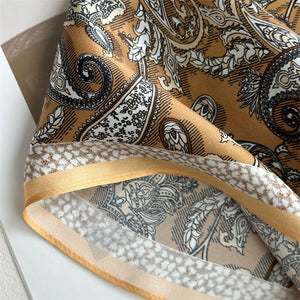 MaraSilk Pure Mulberry Silk Scarf - Square Crepe Satin MS1018