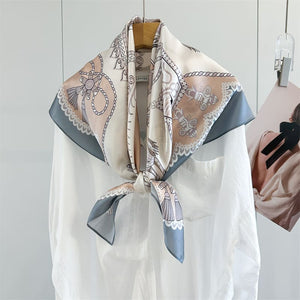 MaraSilk Pure Mulberry Silk Scarf - Square Crepe Satin MS1019