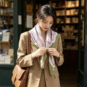 MaraSilk Pure Mulberry Silk Scarf - Square Crepe Satin MS1019