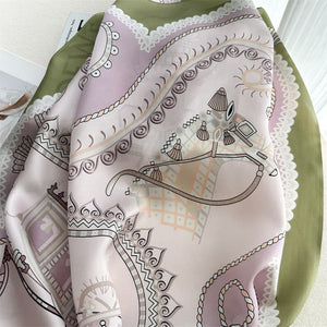 MaraSilk Pure Mulberry Silk Scarf - Square Crepe Satin MS1019