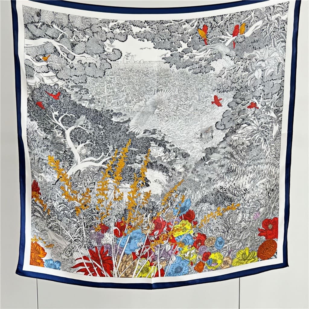 MaraSilk Pure Mulberry Silk Scarf - Square Crepe Satin MS102 25" x 25" MS10202