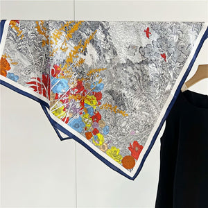 MaraSilk Pure Mulberry Silk Scarf - Square Crepe Satin MS102