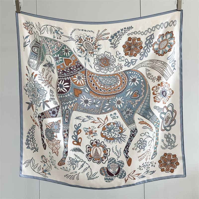 MaraSilk Pure Mulberry Silk Scarf - Square Crepe Satin MS1020 34" x 34" MS102001
