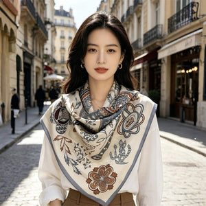 MaraSilk Pure Mulberry Silk Scarf - Square Crepe Satin MS1020
