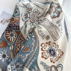 MaraSilk Pure Mulberry Silk Scarf - Square Crepe Satin MS1020