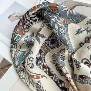MaraSilk Pure Mulberry Silk Scarf - Square Crepe Satin MS1020