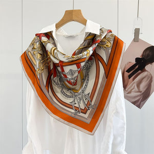 MaraSilk Pure Mulberry Silk Scarf - Square Crepe Satin MS1021