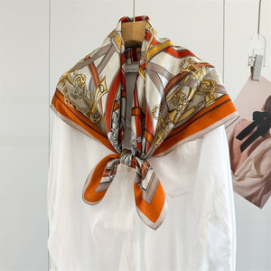 MaraSilk Pure Mulberry Silk Scarf - Square Crepe Satin MS1021