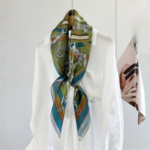 MaraSilk Pure Mulberry Silk Scarf - Square Crepe Satin MS1021