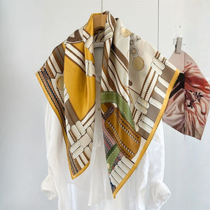 MaraSilk Pure Mulberry Silk Scarf - Square Crepe Satin MS1022