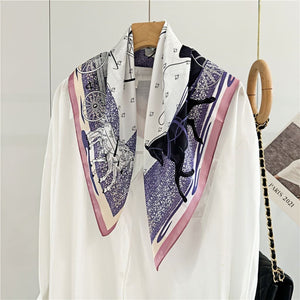 MaraSilk Pure Mulberry Silk Scarf - Square Crepe Satin MS103