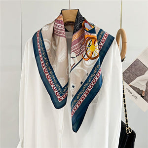 MaraSilk Pure Mulberry Silk Scarf - Square Crepe Satin MS103