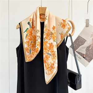 MaraSilk Pure Mulberry Silk Scarf - Square Crepe Satin MS104