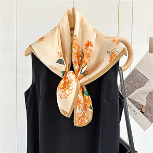 MaraSilk Pure Mulberry Silk Scarf - Square Crepe Satin MS104