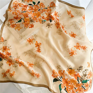 MaraSilk Pure Mulberry Silk Scarf - Square Crepe Satin MS104