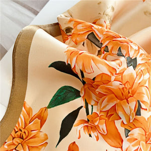 MaraSilk Pure Mulberry Silk Scarf - Square Crepe Satin MS104