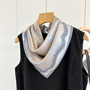 MaraSilk Pure Mulberry Silk Scarf - Square Crepe Satin MS104