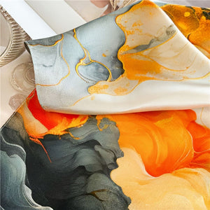 MaraSilk Pure Mulberry Silk Scarf - Square Crepe Satin MS104